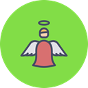 new, christmas, Angel, spirit, year, holy, fairy YellowGreen icon