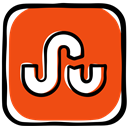 media, web, social media, Social, stumble, Communication, upon OrangeRed icon