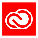 Cloud, Cc, adobe, creative Red icon