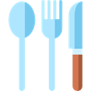 Fork, Knife, Restaurant, spoon, Kitchen Pack PaleTurquoise icon