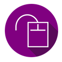 Mouse, wireless, Pointer Purple icon