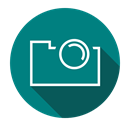 Camera, snap, shoot, vacation, selfie Teal icon