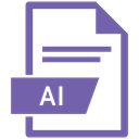 File, Ai, Extension, document SlateBlue icon
