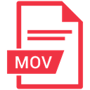 Mov, document, File, Extension Crimson icon
