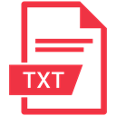 Format, Extension, document, paper, Txt Crimson icon