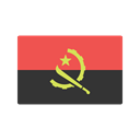 flag, Angola, Country, Nation Black icon