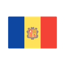 flag, Andorra, Country, Nation Black icon