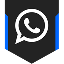 media, Logo, Social, Whatsapp Black icon