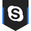 Skype, Social, media, Logo Black icon