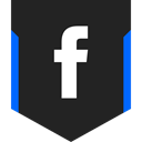 Facebook, Social, media, online, web Black icon