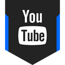 media, Social, youtube, tube Black icon