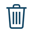 delete, Trash, Garbage Black icon