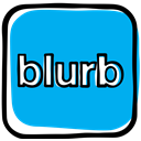 Blurb, reading, Communication, media, network, Book, Social DeepSkyBlue icon