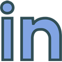 Linkedin, Social, Brand, network, Logo CornflowerBlue icon