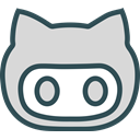 network, Logo, Social, Brand, Github Gainsboro icon