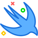 network, Logo, Social, Brand, swift CornflowerBlue icon