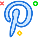 network, Logo, Social, Brand, pinterest RoyalBlue icon