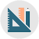 Edit, pencil, create, ruler, Art, illustration, productivity Gainsboro icon