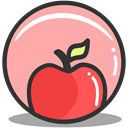 nutrition, Apple, health, fitness LightPink icon