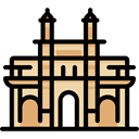 landmark, Monuments, Mumbai, Architectonic, Gate Of India Black icon