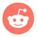 social media, Social, redit, media, network, Reddit, reddit alien Salmon icon