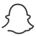Social, Snapchat, media, social media Black icon