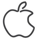 Apple, social media Black icon