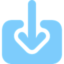 Down, save, download, Import LightSkyBlue icon