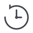 Clock, history, time, web, backup, seo, data recovery Black icon