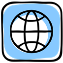 www, Social, website, world wide web, media, earth, world, web LightSkyBlue icon