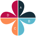 Analystic, chart, pie, report, Flower Black icon
