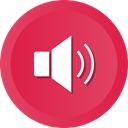 music, sound, speaker, volume, on, Loud Crimson icon