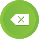 Backspace, delete, remove, Clear, Clean, erase YellowGreen icon