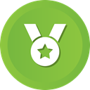 winner, Ribbon, award, medal, Prize, star YellowGreen icon