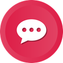 Bubble, streamline, Comment, Chat, talk, support Crimson icon