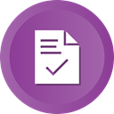 document, File, Check, ok, success, contract DarkOrchid icon