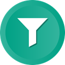 Filter, tool, sort, funnel, descending, Filtering LightSeaGreen icon