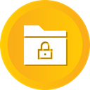 group, Block, Folder, locked, Lock, secure, security Orange icon