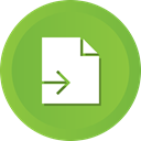 document, File, Exit, send, Export, sending YellowGreen icon