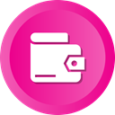 wallet, Finance, Money, Shop, Saving, Billfold DeepPink icon