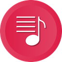 Multimedia, music, list, player Crimson icon