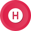 hospital, H, medical Crimson icon