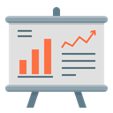 Analytics, financial, flipchart, chart, Finance, report, financial report Gainsboro icon