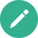 Circle, Compose, Edit, write, Draw LightSeaGreen icon
