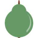 Fruit, pear Gray icon
