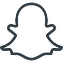 Logo, Social, Snapchat, media Black icon