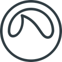 media, Logo, Social, Grooveshark Black icon
