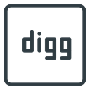 Logo, Digg, Social, media Black icon