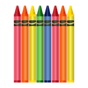 Colors, Crayons Black icon