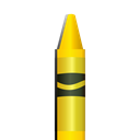 yellow, Crayon3, wellow crayon tip Icon